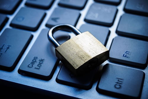 closed padlock on top of a keyboard