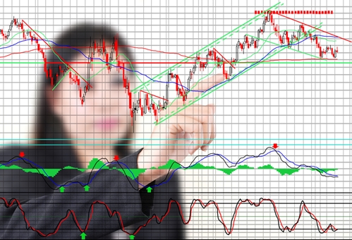 data mapping with person pointing finger at graph