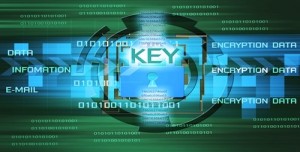 key and lock illustrating cybersecurity