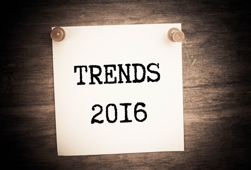 trends 2016 words on white background