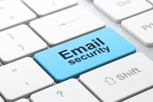 email security key on a keyboard