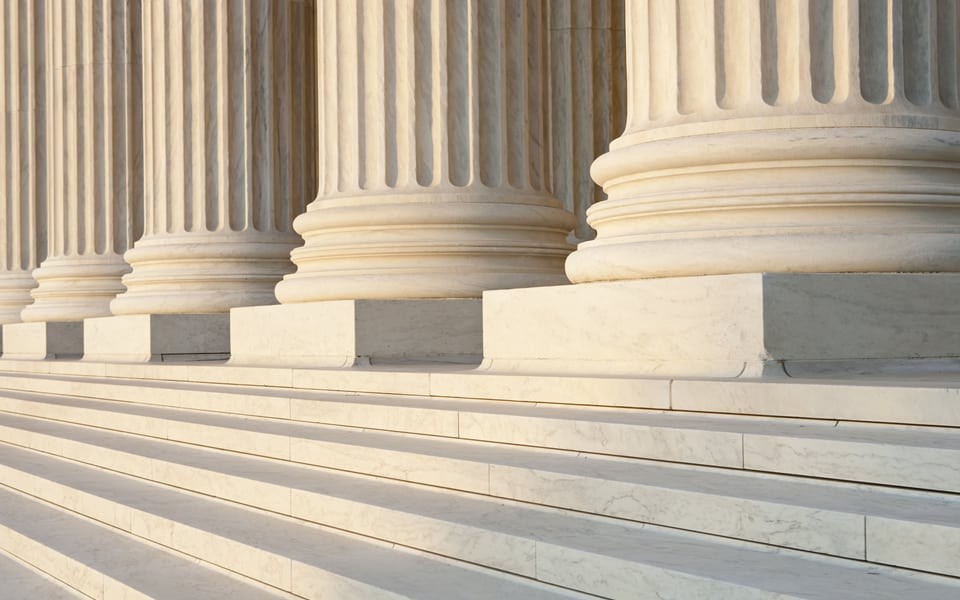 close up of us treasury building